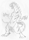 Random Godzilla Sketch