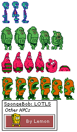 Spongebob: Legend of the Lost Spatula GBC sprite samples some by Jonathan Russell